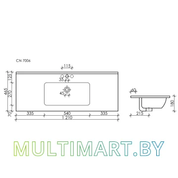 Умывальник Ceramica Nova Element CN7006 картинка 3